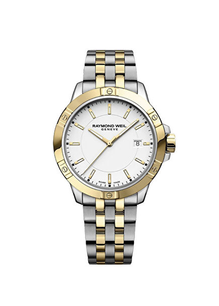 RW8160STP30041 Altın Rengi Metalik Gri Çelik Erkek Kol Saati