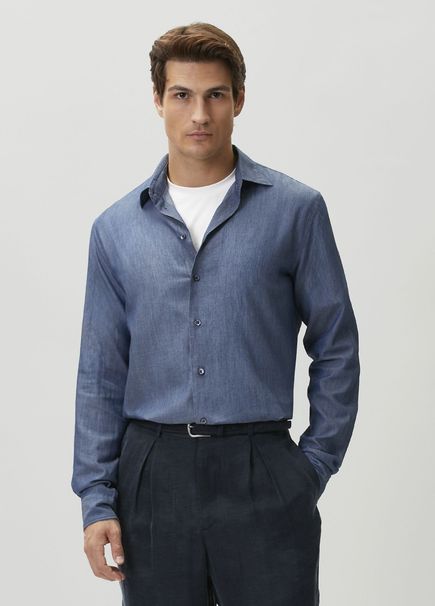 Regular Fit Dark Blue Shirt