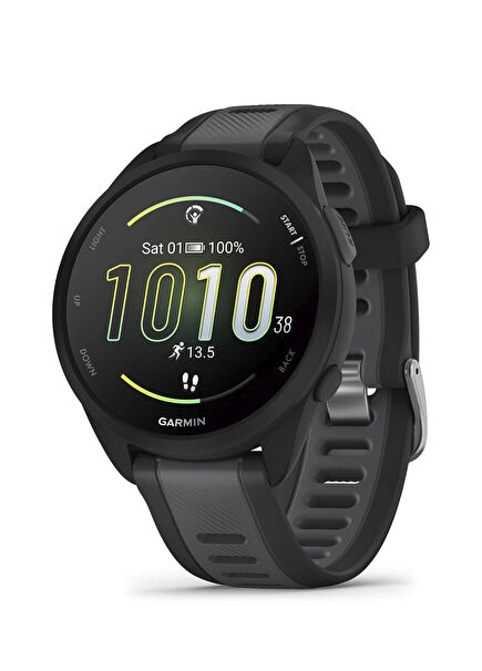 Forerunner 165 Music Siyah Slate Gri Silikon Kayışlı Akıllı Saat