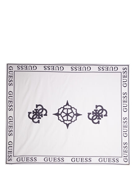 Black Logo Patterned Women's Scarf