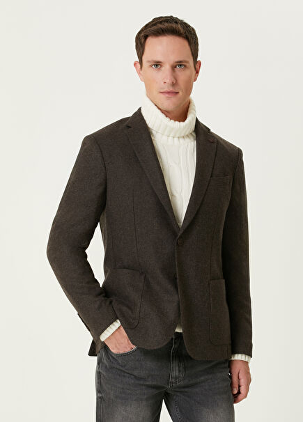 Brown Wool Cachet Jacket