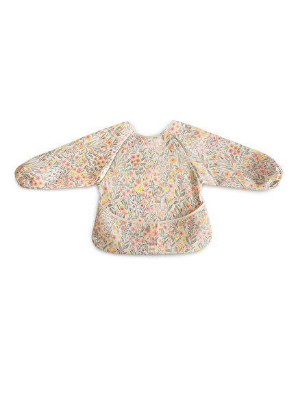 Pastel Blooms Long Sleeve Bib