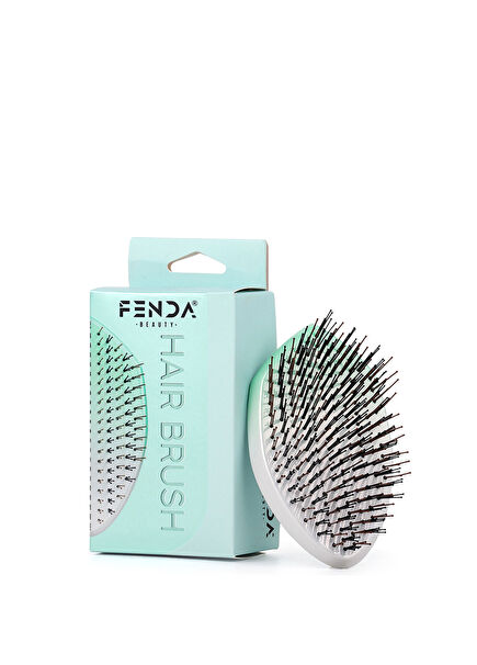 Profesyonel Aurora Green 4 Pinli Oval Yeşil Saç Fırçası