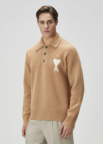 Tan Polo Wool Knitwear