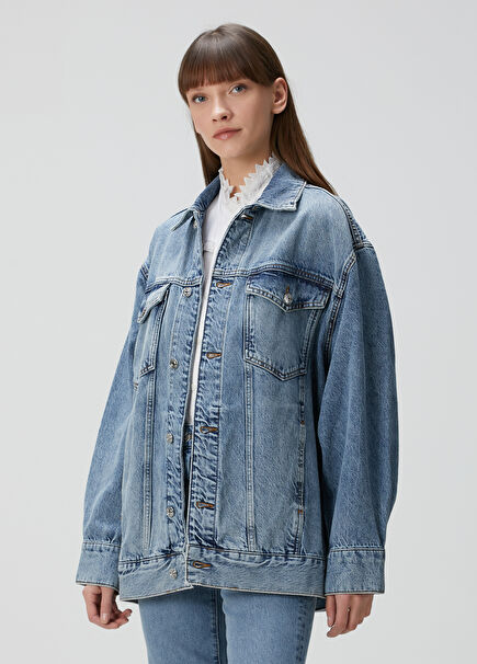 The Extended Oversize Blue Denim Jacket