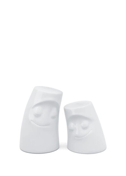 Cuddly Cozy White Porcelain Salt and Pepper Shaker Set