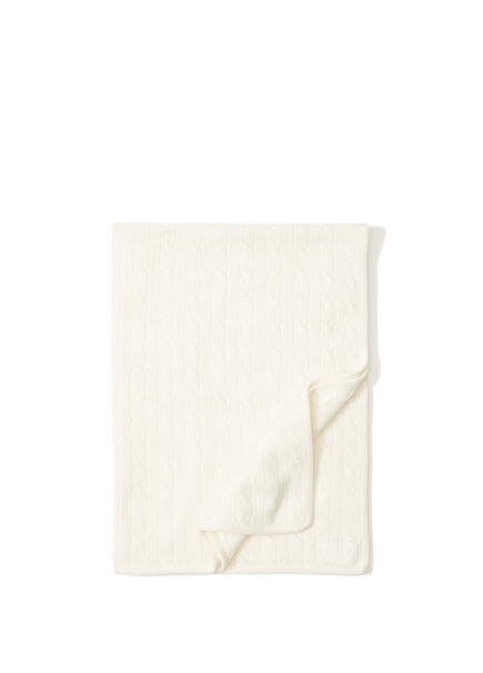 Beyaz Erkek Çocuk Kaşmir Battaniye