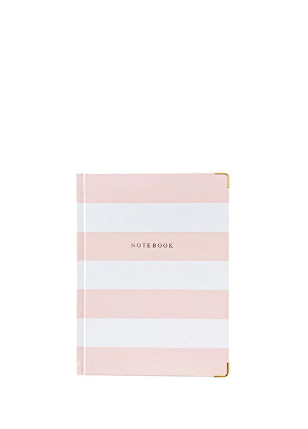 Notebook Pink White Striped Notebook