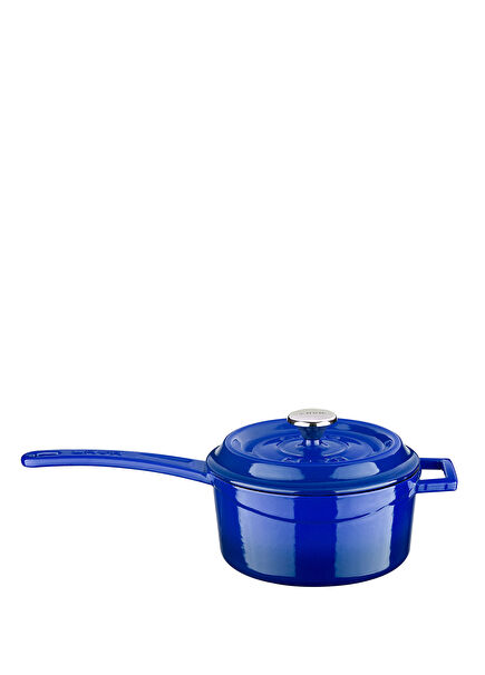 Cast Iron Monolithic Edition Series Blue Round Sauce Pot 16cm