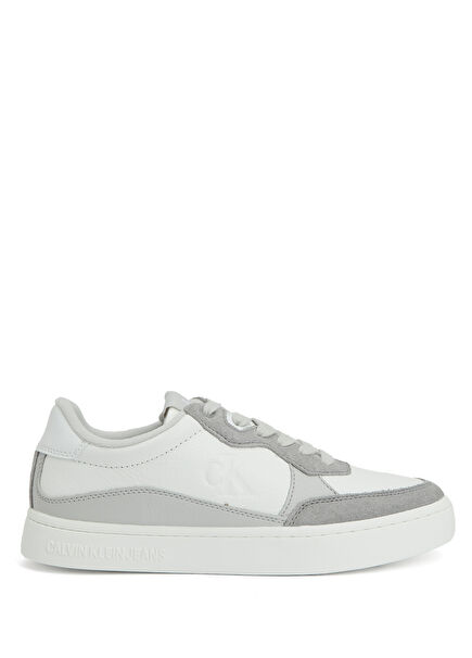 Classic Grey Blue Men's Leather Sneaker