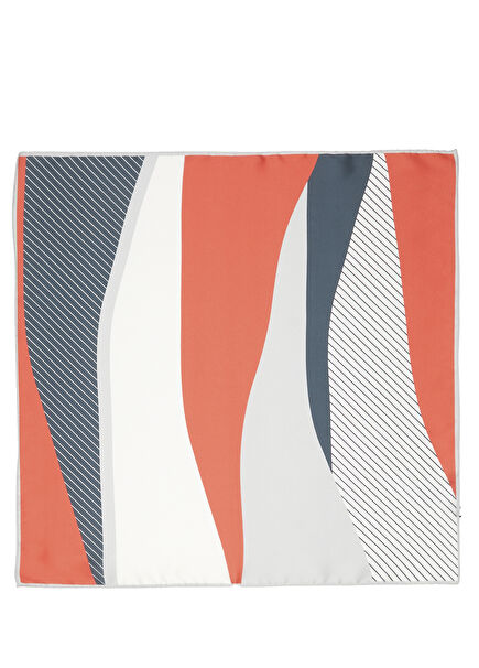 Multicolored Patterned 50x50 Women's Satin Scarf