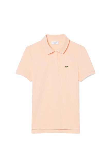 Pembe Regular Fit Polo Yaka Kısa Kollu Kadın T-Shirt 