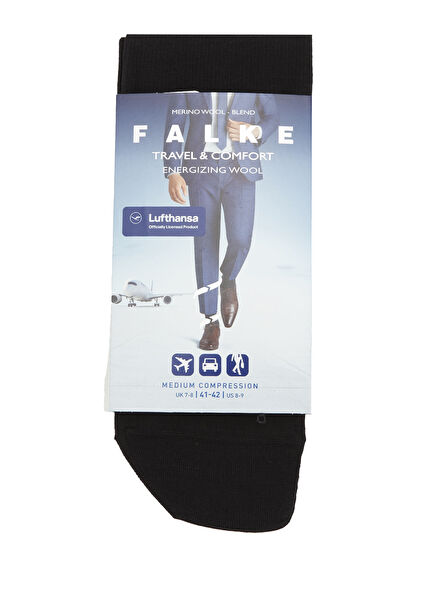 Siyah Erkek Yün Karışımlı Çorap