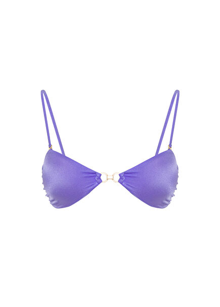 Bliss Lilac Hoop Detailed Strapless Women's Bikini Top