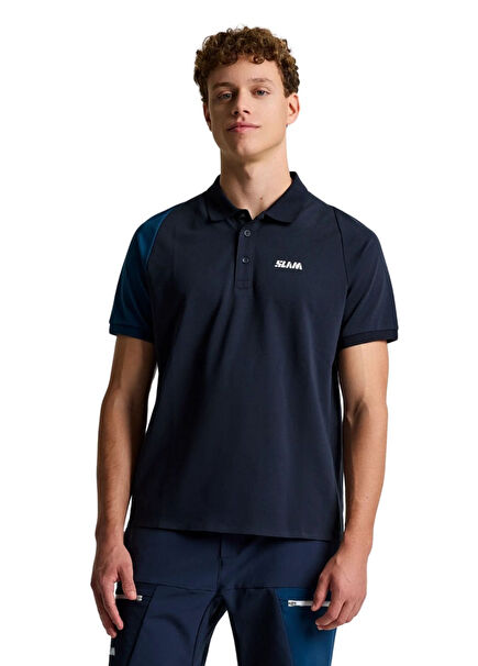Slam Od Drirelease Blue Polo Neck Short Sleeve Men's T-shirt