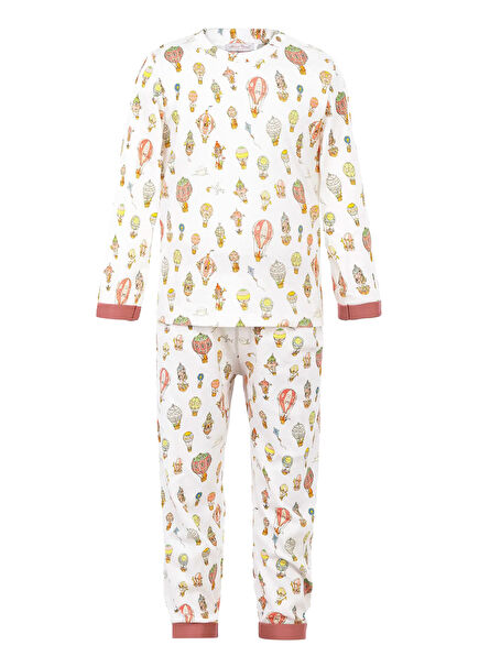 Loungewear Pudra Unisex Çocuk Pantolon Seti