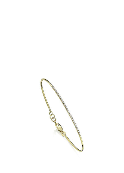 14K Yellow Gold Women's Bracelet with Diamonds