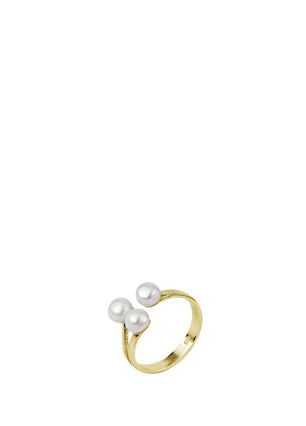 Terra Gold Plated Women's Pearl Ring