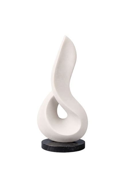 White Flame Zen 04 Krem Seramik Döküm Heykel