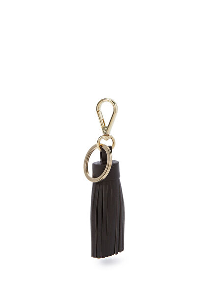 Tassel Brown Leather Bag Accessory