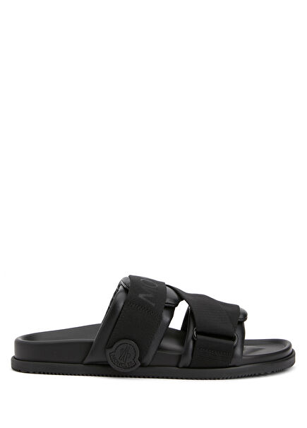 Mon Summer Black Men's Leather Sandals