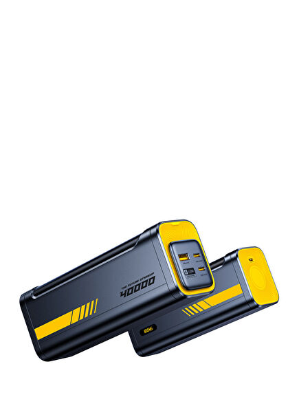 Starship 140W PD3.1 Powerbank 40.000 mAh Siyah Akıllı Dijital Göstergeli 2 si 1 Arada Taşınabilir Hızlı Şarj Cihazı