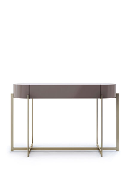 Cleo Matte Gold Metal Legged Console Table