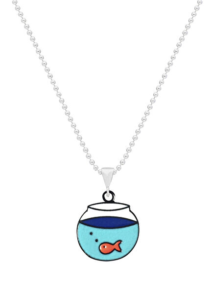 Blue Fish Shaped Unisex Children's Necklace