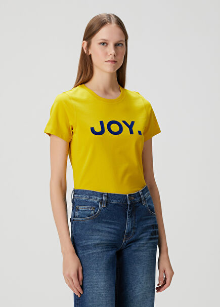 Joy Slim Sarı T-shirt