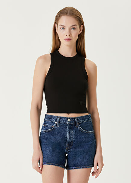 Edie Black Crop Tank Top