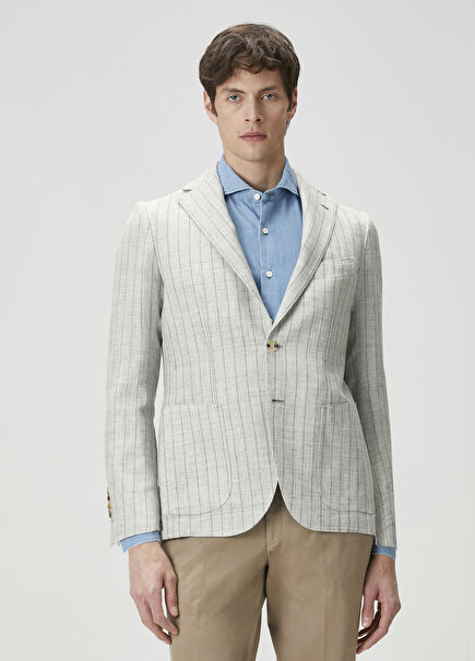 Gray Linen Jacket