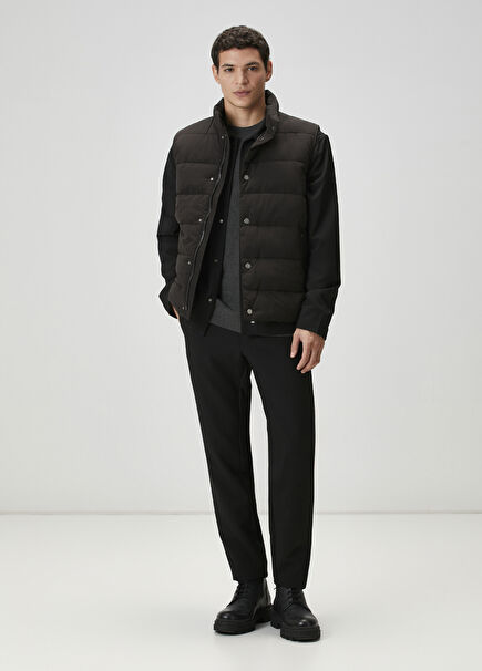 Black Waist Corded Sports Pants