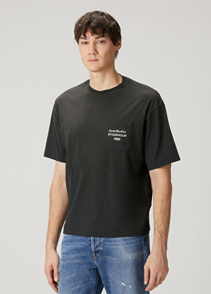 Siyah Organik Pamuk T-shirt