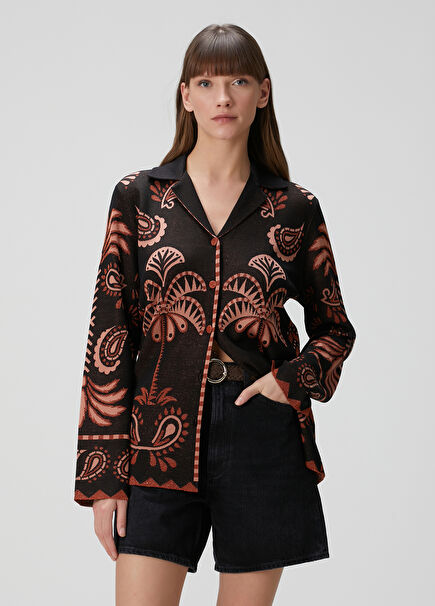 Wild Wonder Black Silk Shirt