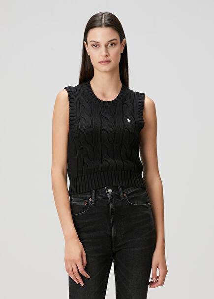 Black Cable Knit Sweater