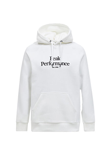 M Original Beyaz Kapüşonlu Erkek Sweatshirt