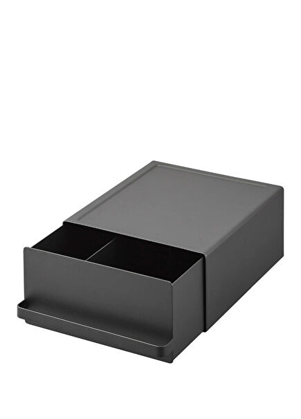 Black Steel Sliding Bench Drawer