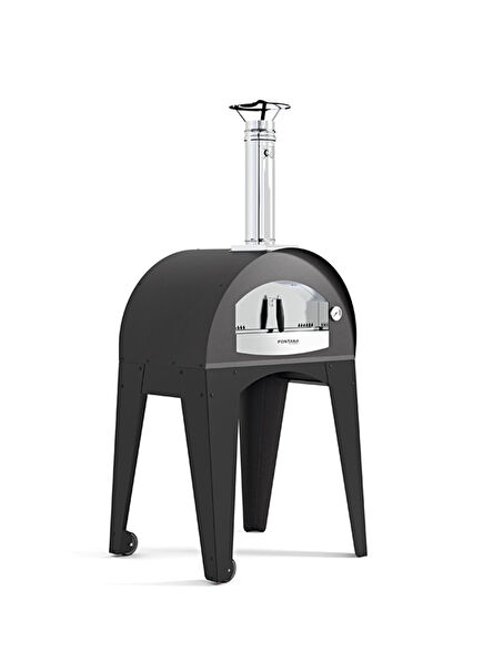 Ischia Antrasit Odunlu Pizza Fırını