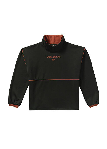 Hydro 1/4 Bl Black Boxy Fit Women's Snowboard Sweatshirt