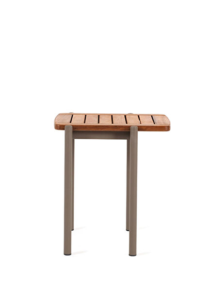 Ban Iroko Mink Metal Garden Side Table