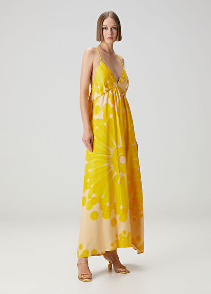 Helia Yellow Maxi Dress
