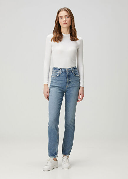 Stovepipe Blue Jeans