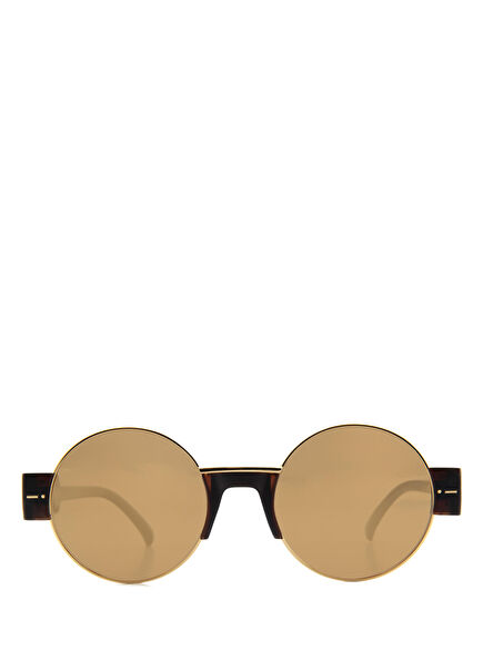 I0815 Altın Rengi Metal Erkek Güneş Gözlüğü