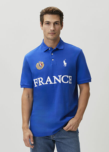 Classic Fit France Koyu Mavi Polo T-shirt