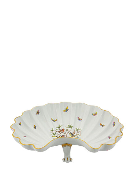 Rothschild Patterned Porcelain Oyster Shaped Decorative Serving Plate 41.5 cm
