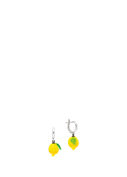 Yellow Lemon Girls Glass Earrings