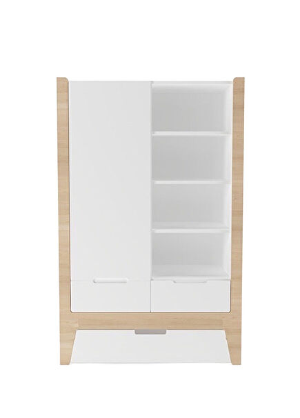 Japandi Naturel Beyaz Çocuk Odası Kitaplık