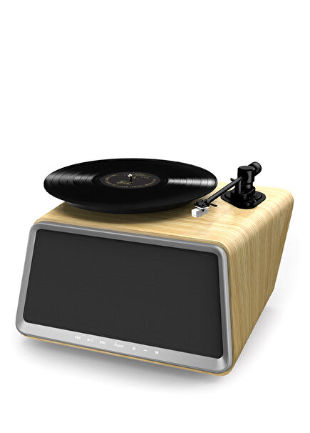 Seed Retro Pikap Plakçalar Dahili Bluetooth Hoparlörlü 80W RMS Aux RCA Çıkışlı All-in-One Meşe Ağacı Hi-Fi Ses Sistemi