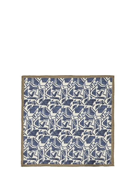 Lacivert Krem Keten Poşet Mendil