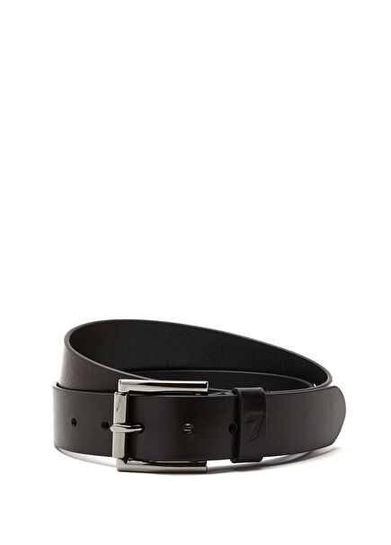 Black Men's Leather Belt
